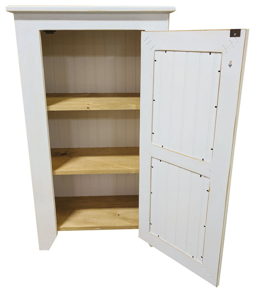 Punched Tin Cabinet, Cottage White