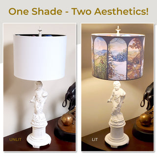 Royal Designs Modern Trendy Decorative 2-Sided Silhouette Hardback Lampshade, Fo