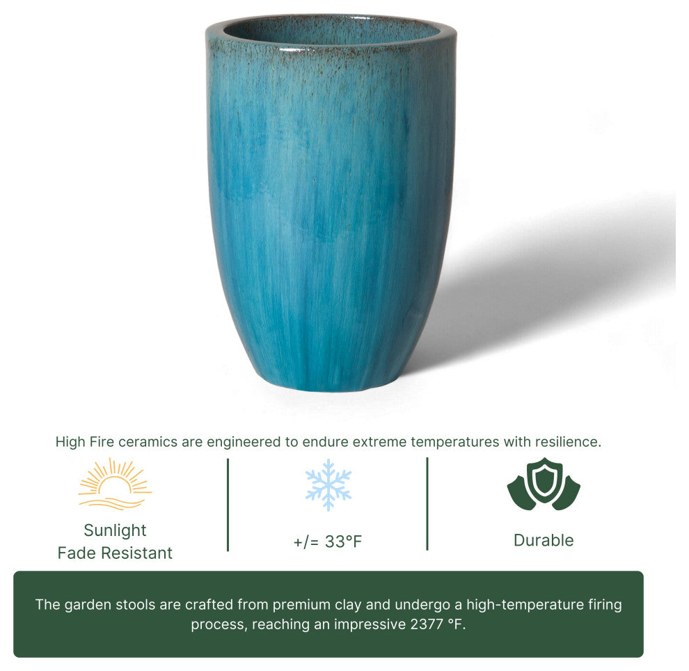 Tall Planter  Blue 18X26"H