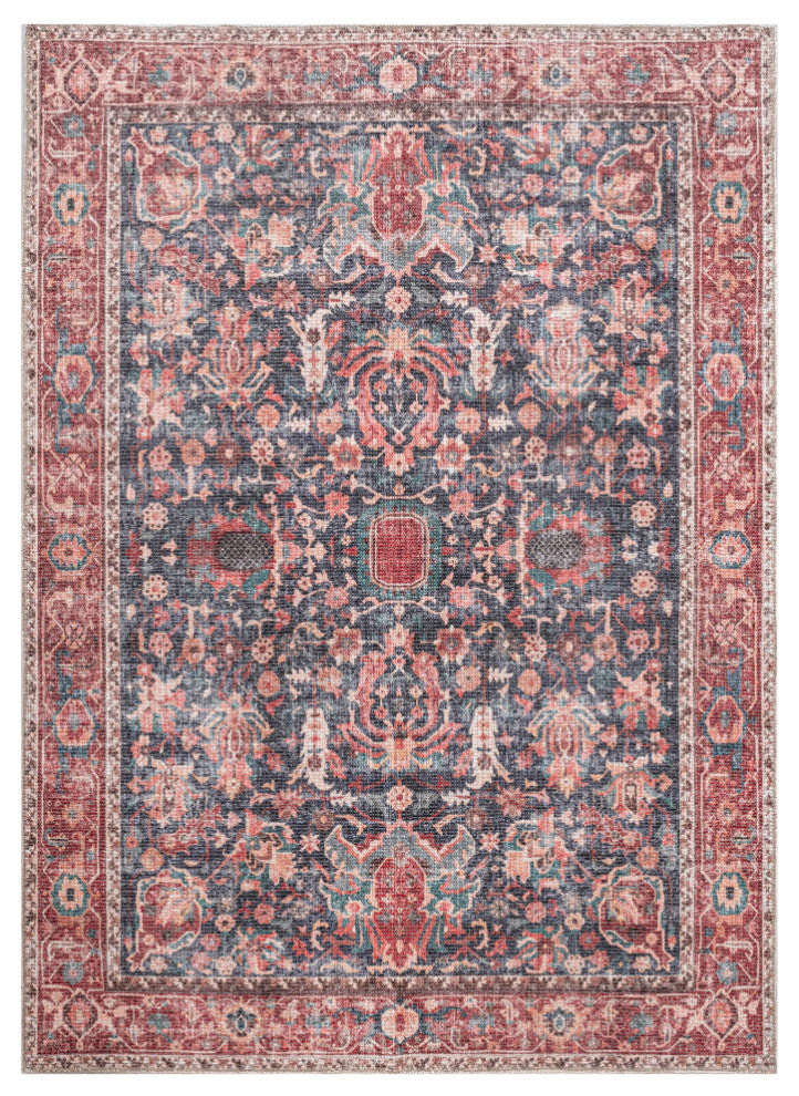Vera Collection Multi 8'6" x 11'6" Rectangle Residential Indoor Area Rug