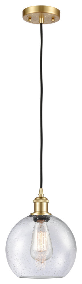 Innovations Lighting 516-1P-SG-G124-8 Athens 1 Light 8" Mini Pendant