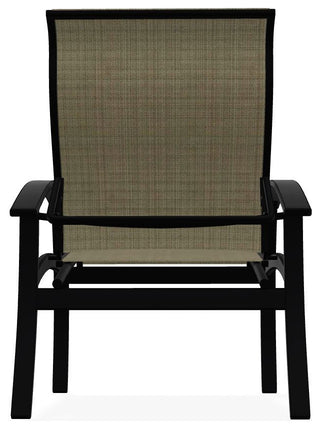 Belle Isle Sling Adjustable Outdoor Dining Chair, Elevation Stone/Black