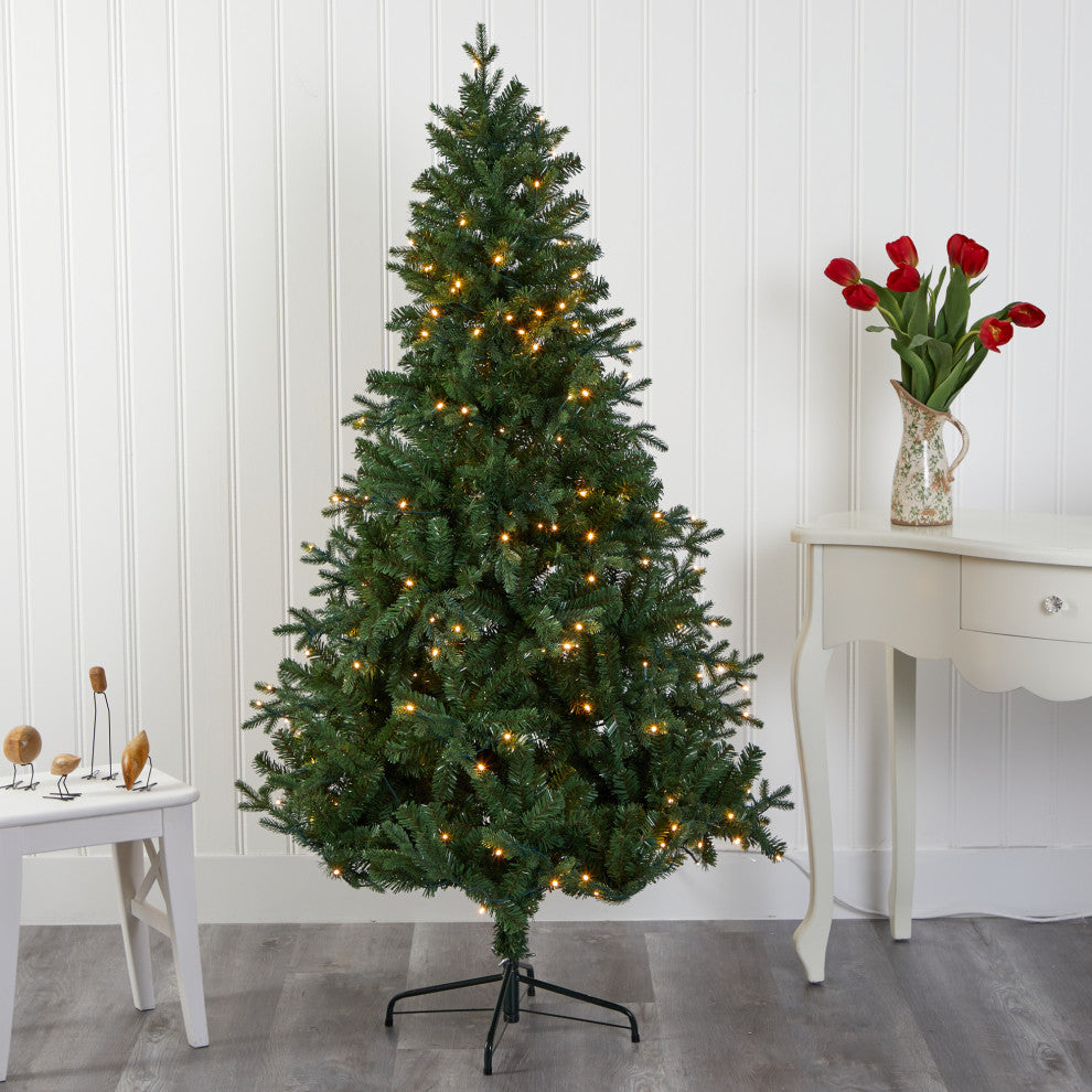 6' Vermont Fir Artificial Christmas Tree With 250 Clear LED Lights