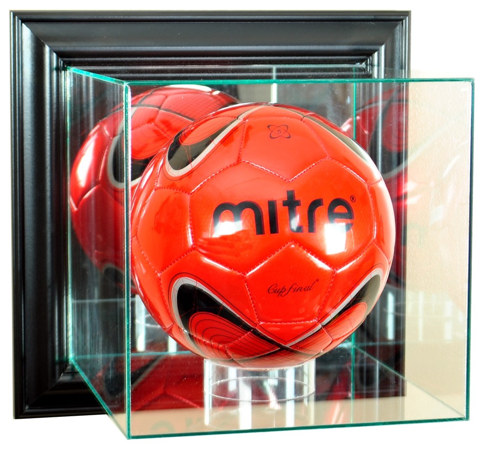 Wall Mounted Soccer Display Case, Black