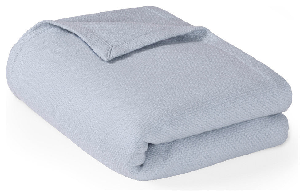 Madison Park Blanket With 1" Self Hem, Blue, King