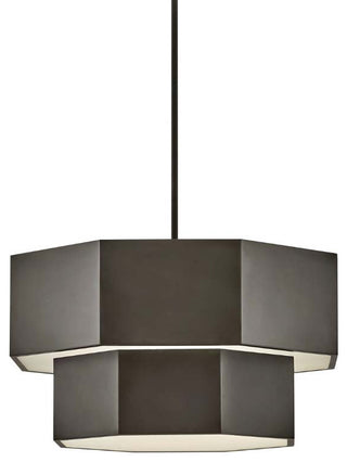 Hinkley Lighting 46994 Facet 7 Light 23"W Waterfall Chandelier - Black Oxide