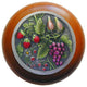Tuscan Bounty Cherry Wood Knob, Hand-Tinted Pewter