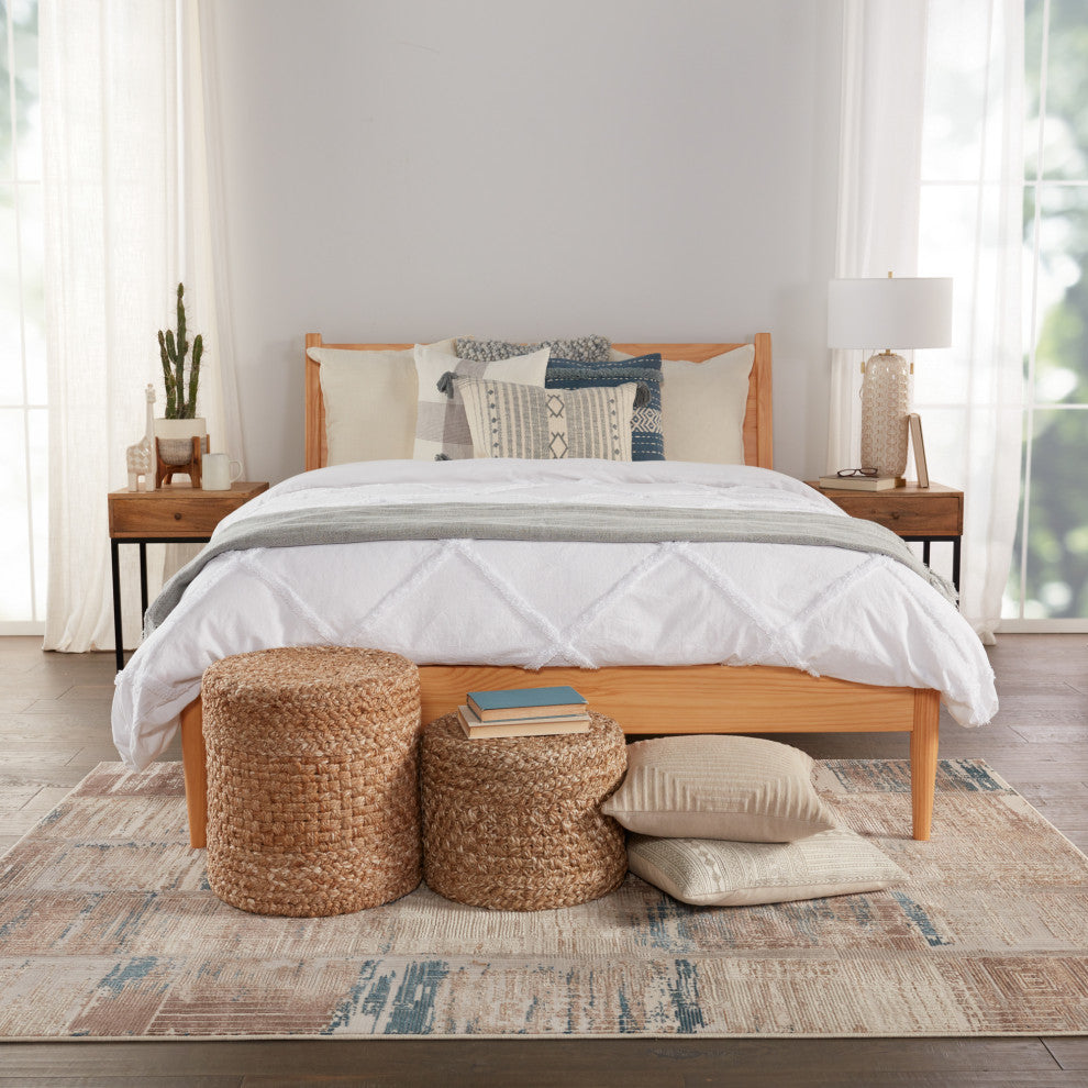 Vibe by Jaipur Living Halvard Abstract Ivory/ Blue Area Rug, 5'x8'