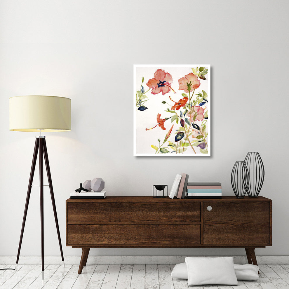 "Hibiscus Flowerpiece" Digital Paper Print by Sir Roy Calne, 32"x38"