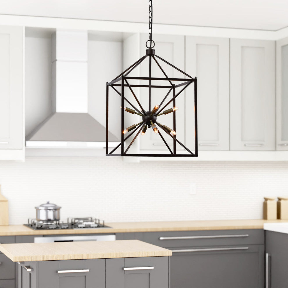 Lazzur Touques 8 Light 16" Matte Oil Rubbed Bronze Pendant