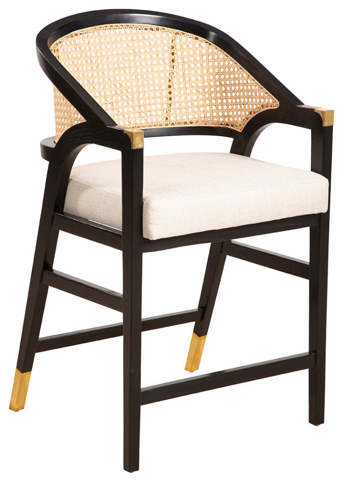 Royce 38" Tall Counter Stool, Black