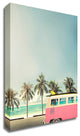 Surf Bus Pink by Design Fabrikken, Print on Canvas, 25"x35"