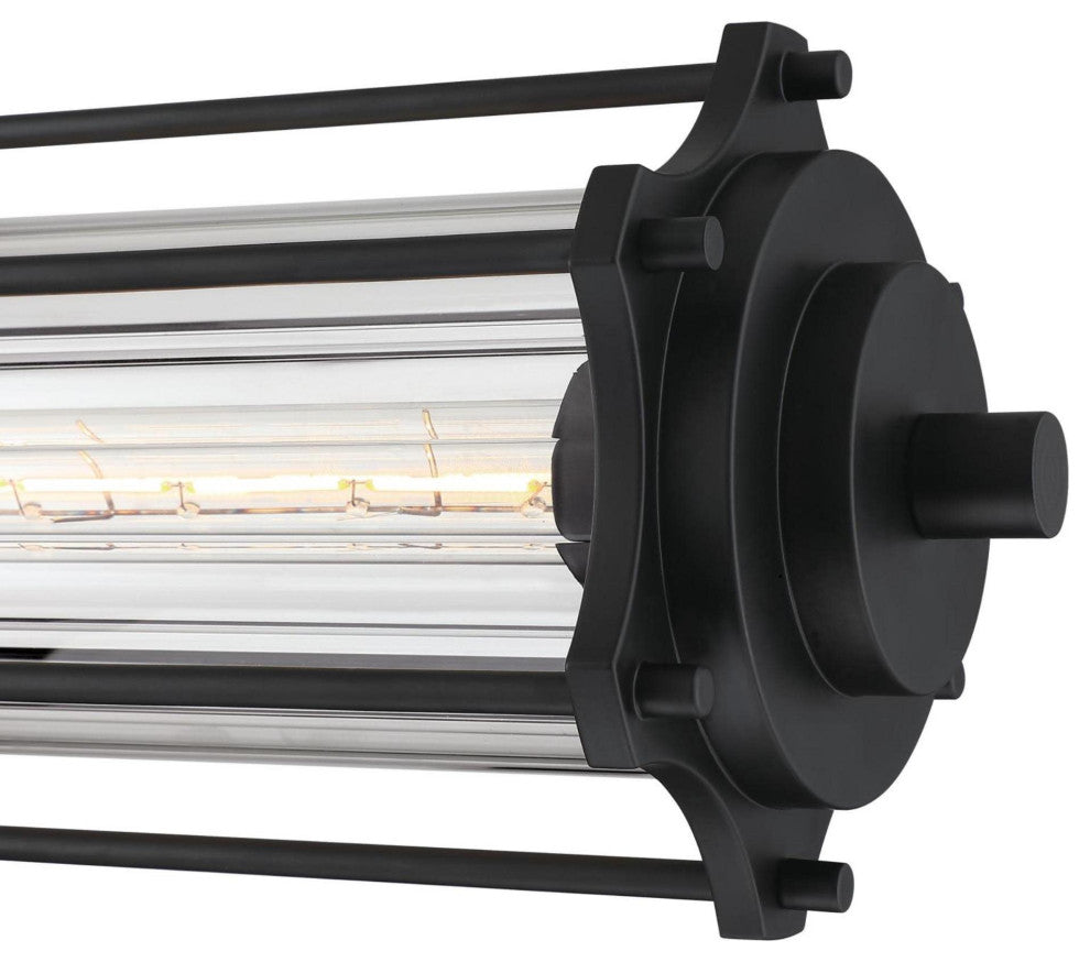 Westinghouse 6118400 Marlowe 2 Light 6"W LED Linear Chandelier - Matte Black