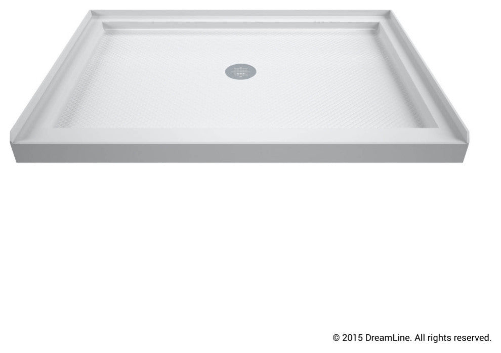 DreamLine SlimLine 32x42x2 3/4 Center Drain Single Threshold Shower Base White