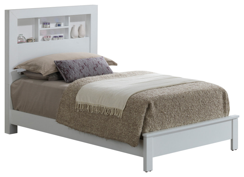 Claribel Bed, White, Twin