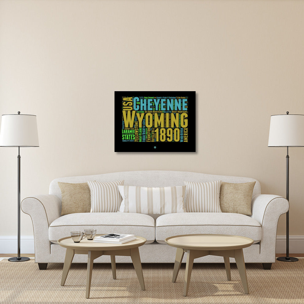 "Wyoming Word Cloud 1" Fine Art Print