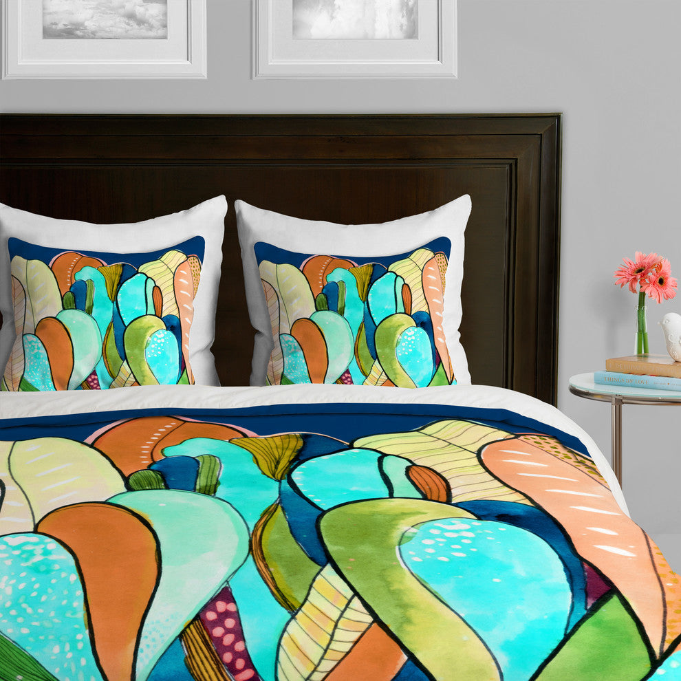 Deny Designs Cayenablanca Caribbean Seaweeds Duvet Cover-Lightweight