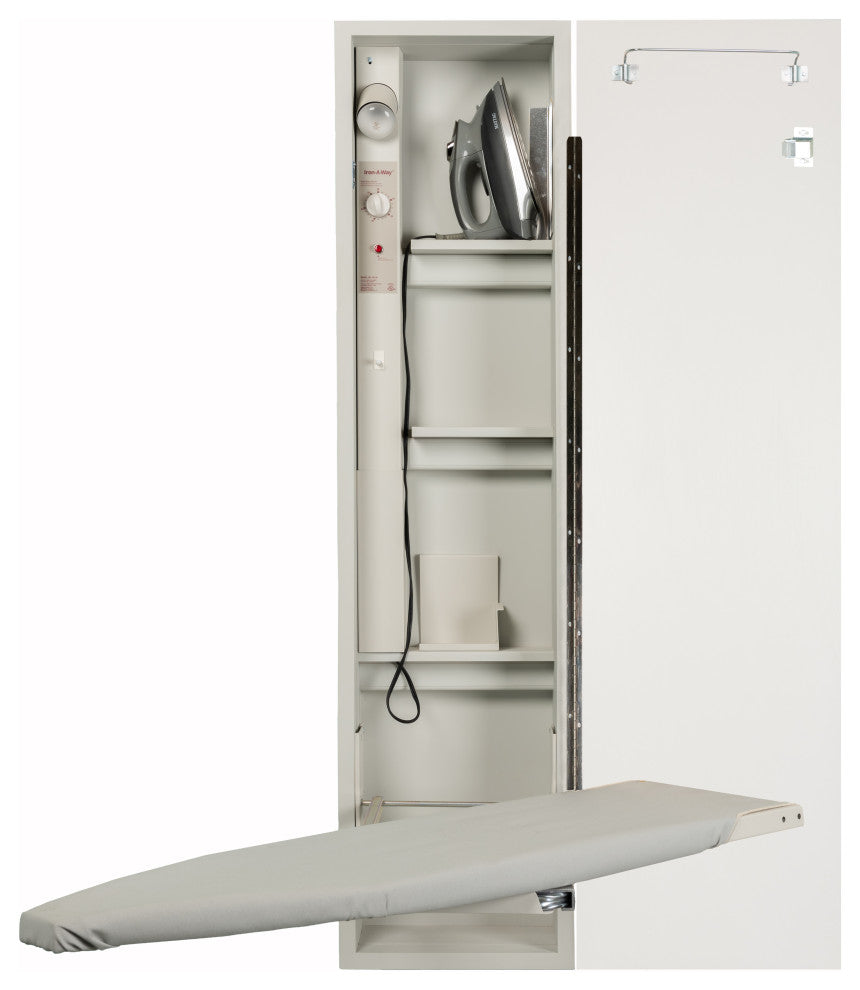 Premium Swivel Electric Ironing Center, Raised White Door