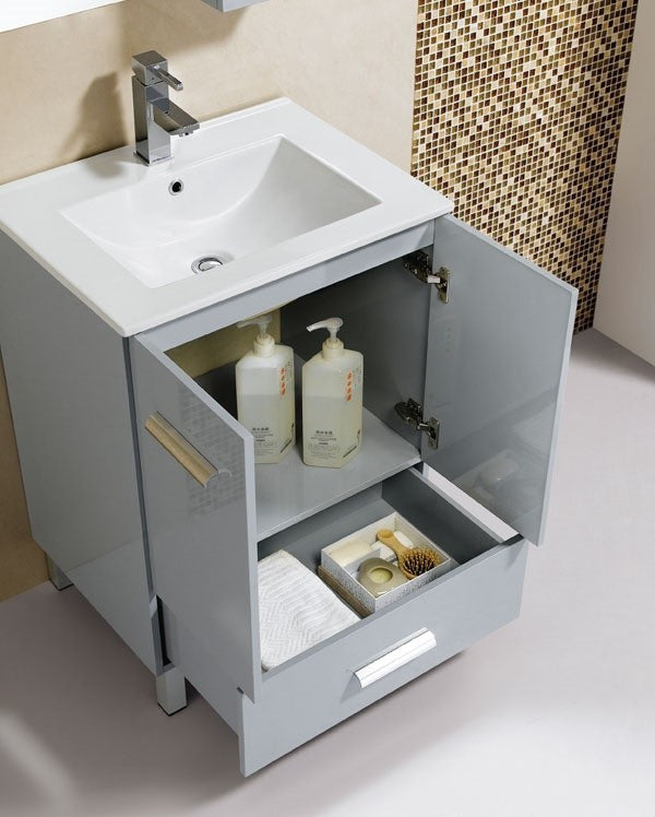 Fine Fixtures Atwood Vanity, Gray, 24"