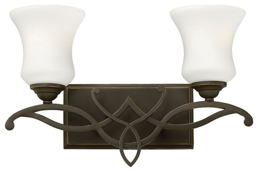Hinkley Brooke Small Two Light Vanity, Olde Bronze