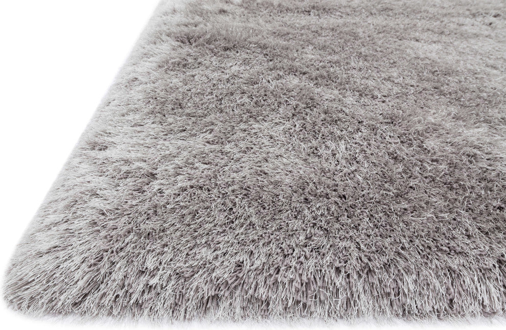 Loloi Orian Shag Collection Rug, Silver, 2'3"x3'9"