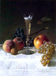 Milne Ramsey Still Life with Glass of Champagne Gallery Wrapped Canvas Print