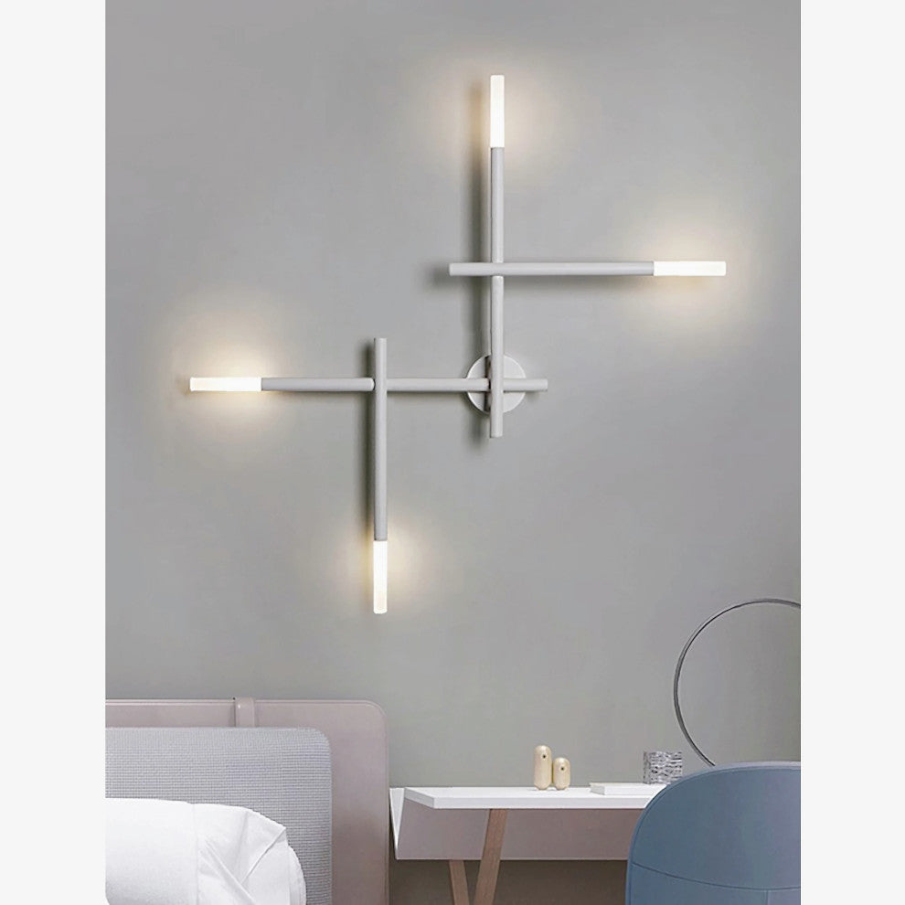 Manises | Modern Minimalist LED Wall Lamp, Black, 2 Heads, Cool Light
