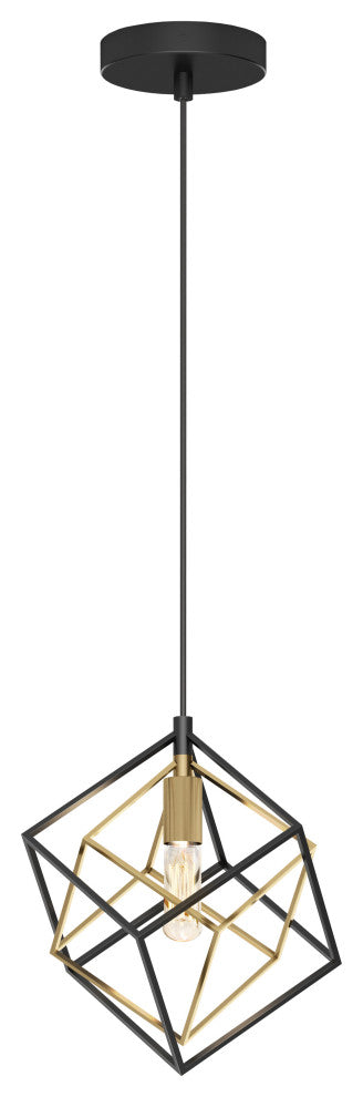 Artika Imperium Small Pendant Ceiling Light, Black & Gold