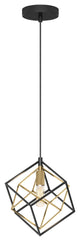 Artika Imperium Small Pendant Ceiling Light, Black & Gold