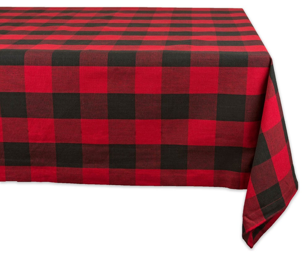 DII Red Buffalo Check Tablecloth 60"x120"
