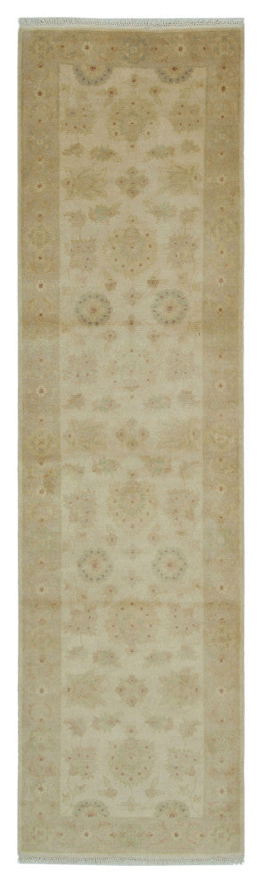 Rug N Carpet - Handmade Oriental 2' 7" x 9' 5" Runner Oushak Area Rug