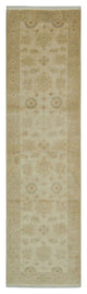Rug N Carpet - Handmade Oriental 2' 7" x 9' 5" Runner Oushak Area Rug