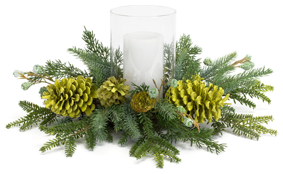 Mixed Pine Candle Holder
