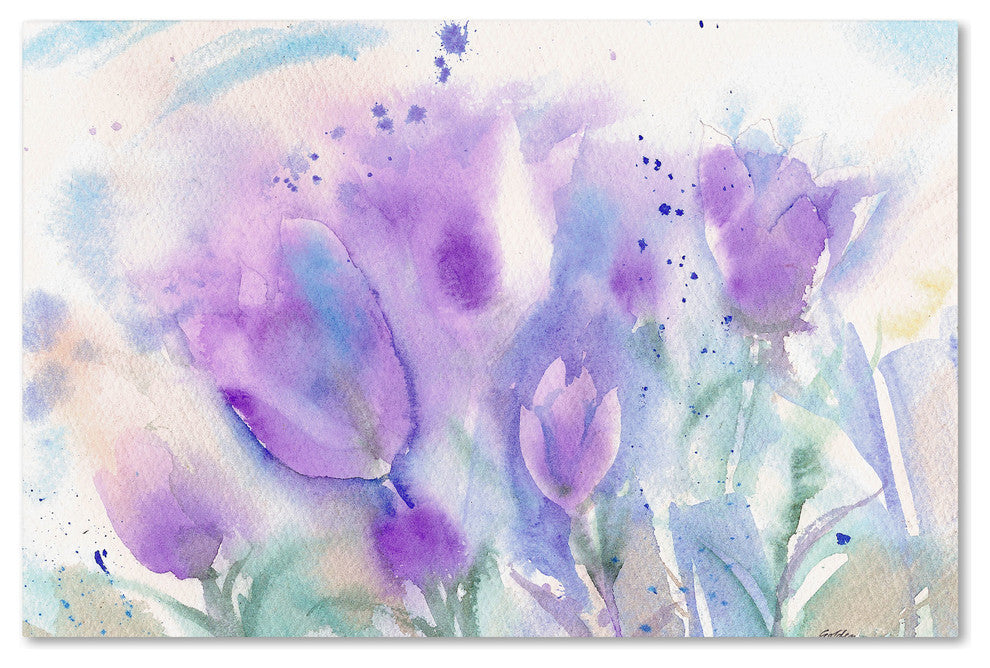 'Purple Blues' Canvas Art by Sheila Golden