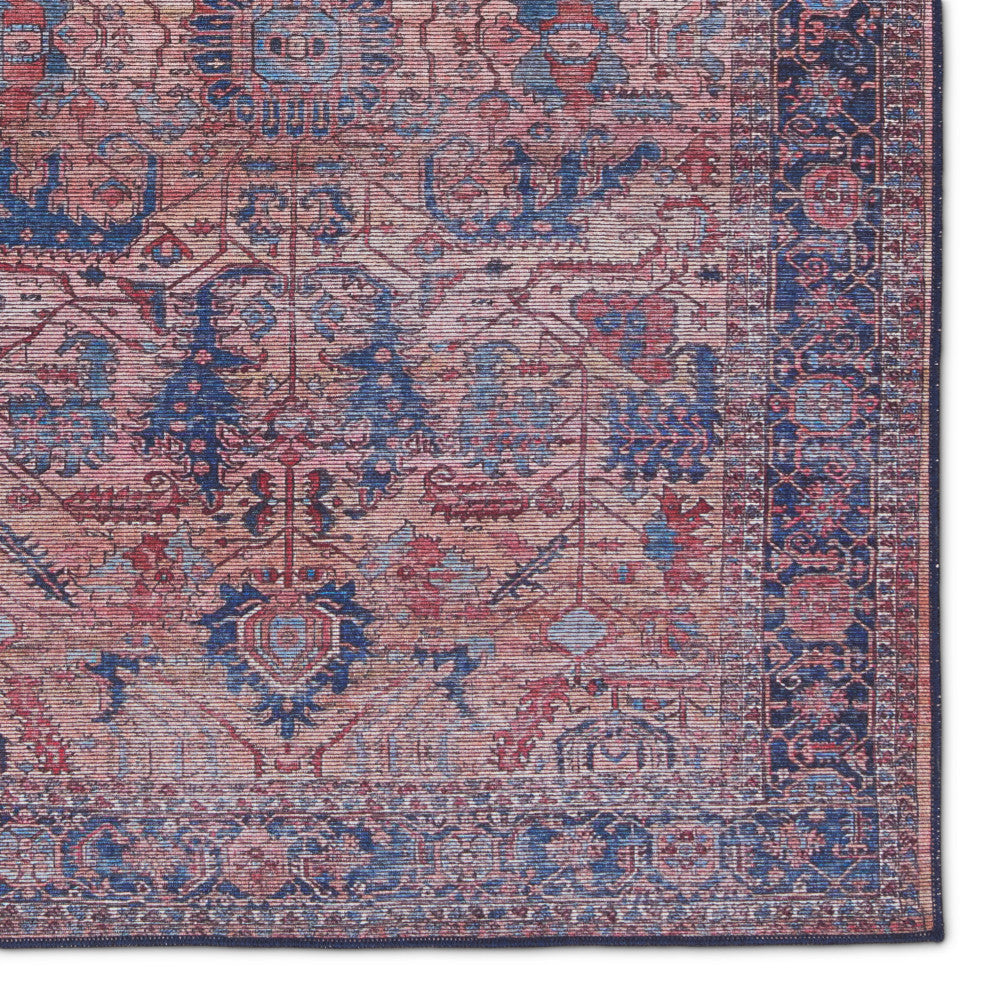 Vibe by Jaipur Living Ainsworth Medallion Blue/ Pink Area Rug 5'3"X8'