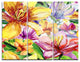 "Lily Flowers Illustration Art" Metal Wall Art, 3 Panels, 36"x28"