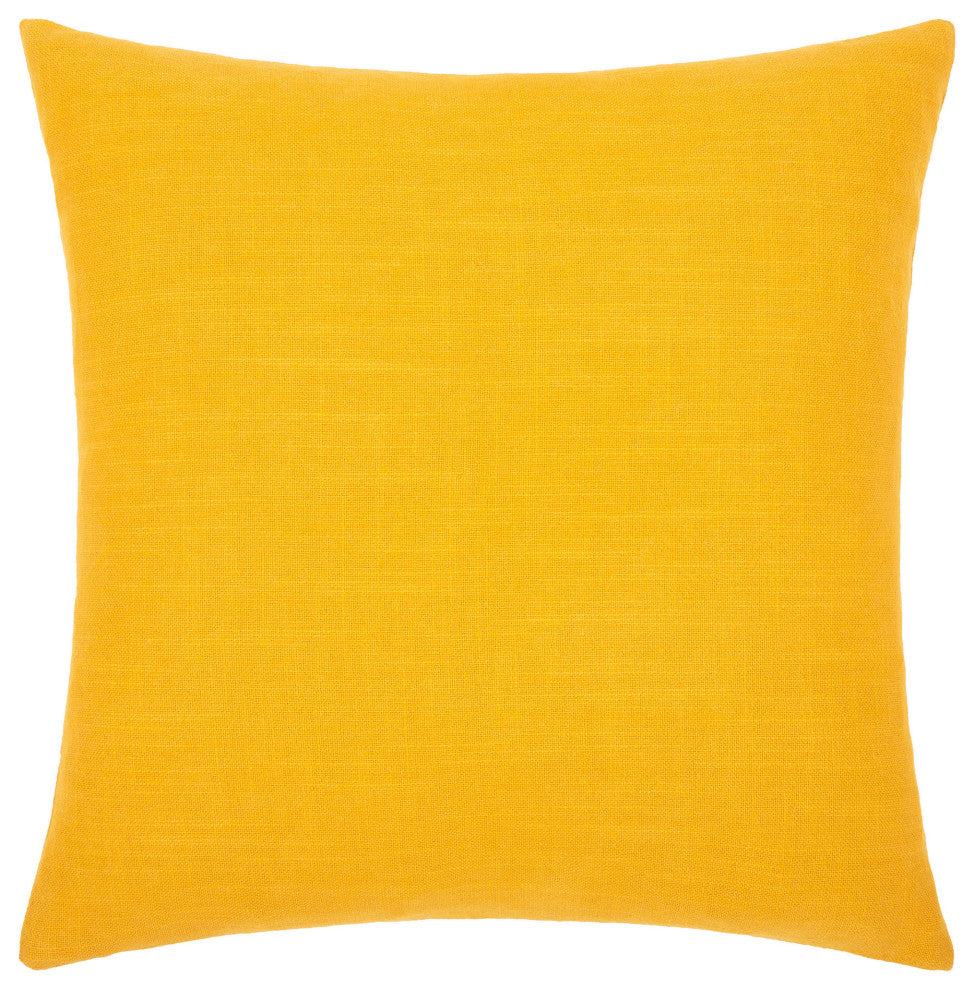 Surya Zina Mustard Pillow Shell With Down Insert 18"H X 18"W