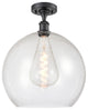 Innovations 516-1C-BK-G124-14-LED 1 Light Semi-Flush Mount, Matte Black