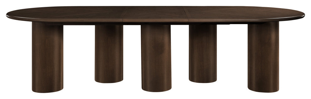Dolan Rubberwood and Veneer Dining Table, Brown