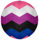 Genderfluid Chevron Chenille Rug, Genderfluid Chevron, 5' Round