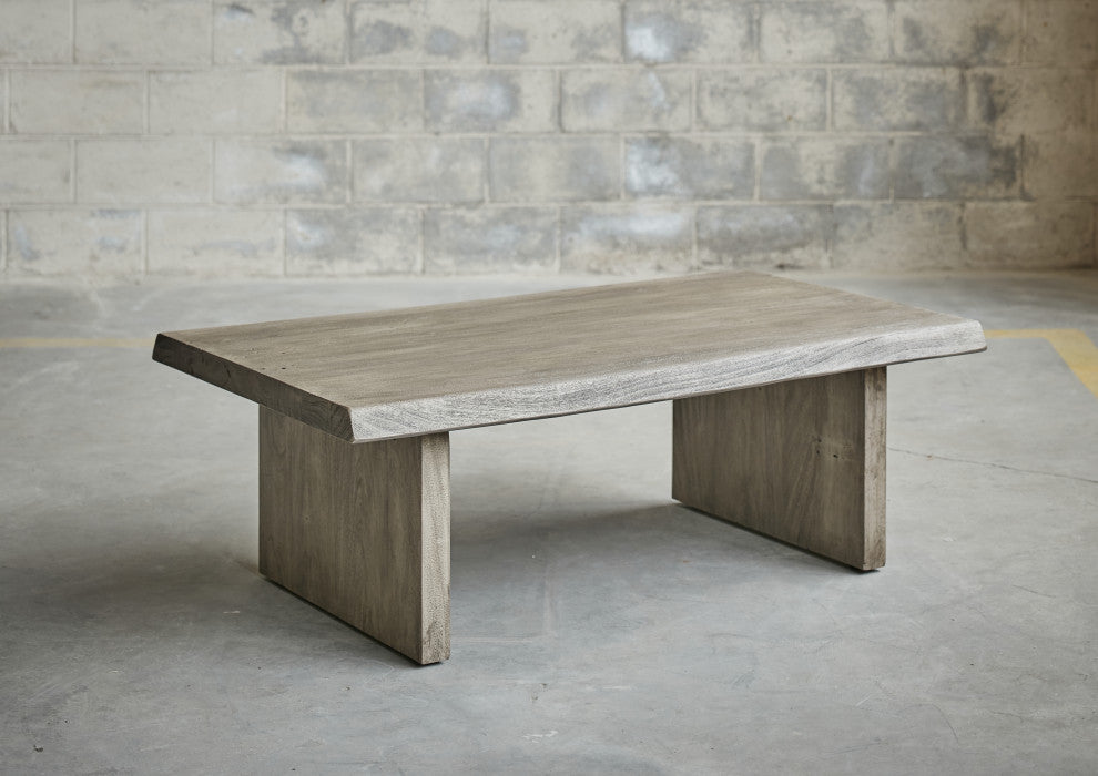 Brooks 48" Coffee Table, Sandblasted Gray