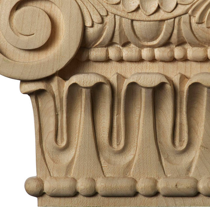 Ionic Carved Wood Capital, Lindenwood, Small
