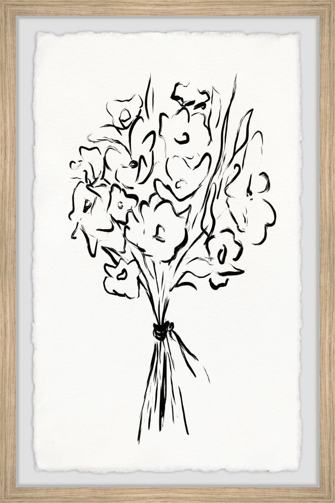 "Hand-Tied Flowers" Framed Painting Print, 16x24