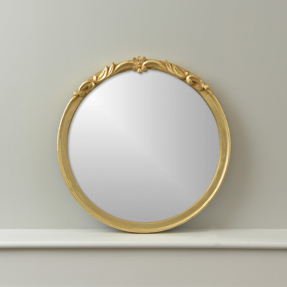 Round Carved Mirror