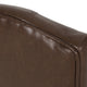 Loyning Contemporary Tufted Dining Chairs (Set of 2), Dark Brown/Natural, Faux Leather