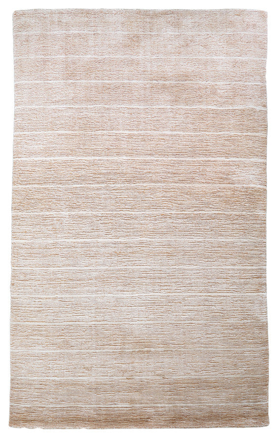 HAND KNOTTED LOOM SILK ECO-FRIENDLY AREA RUGS-Rectangle,Gold White,Solid, [Rectangle] 6'x9'