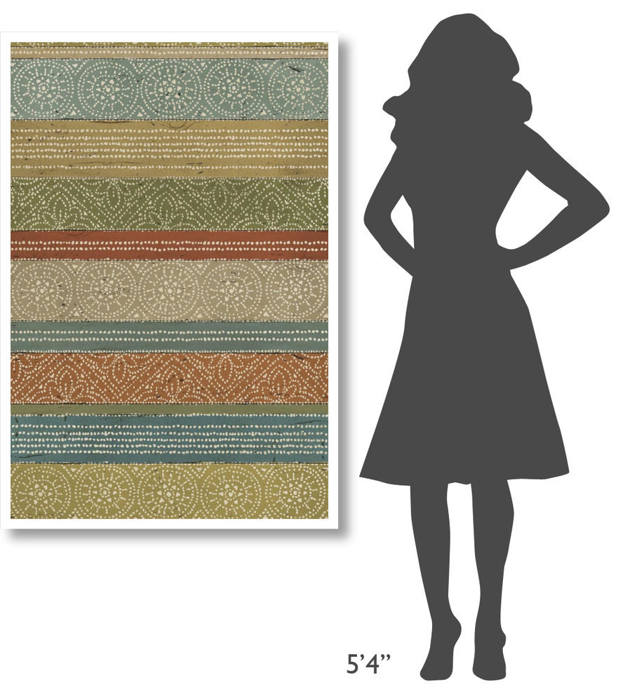 "Batik Stripes II" Digital Paper Print by Daphne Brissonnet, 34"x50"