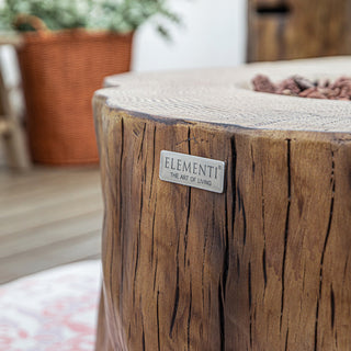 Manchester Redwood Concrete Natural Gas Fire Table by Elementi Fire