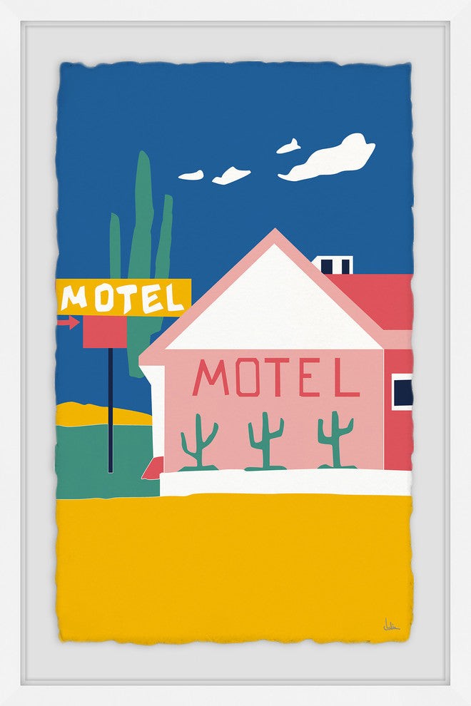 "Motel I" Framed Painting Print, 30"x45"