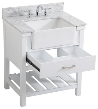 Home Living 22" Farmhouse White-Light Bathroom Vanity